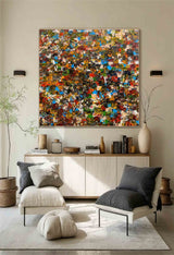 Abstract Colorful Texture Oil Painting on Canvas Colorful Abstract Art Modern Abstract Colorful Art