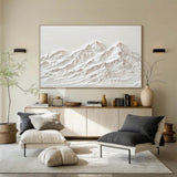 White Snow Mountain Wall Art Large White Snow Mountain Painting White Snow Mountain Canvas Art