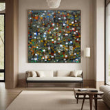 Abstract Colorful Texture Oil Painting on Canvas Colorful Abstract Art Modern Abstract Colorful Art