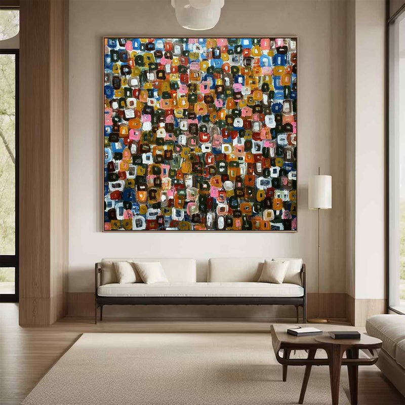 Large Abstract Colorful Texture Oil Painting on Canvas Colorful Abstract Art Wall Art Modern Abstract Colorful Art