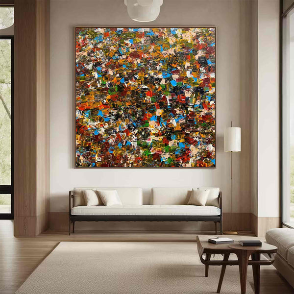 Abstract Colorful Texture Oil Painting on Canvas Colorful Abstract Art Modern Abstract Colorful Art