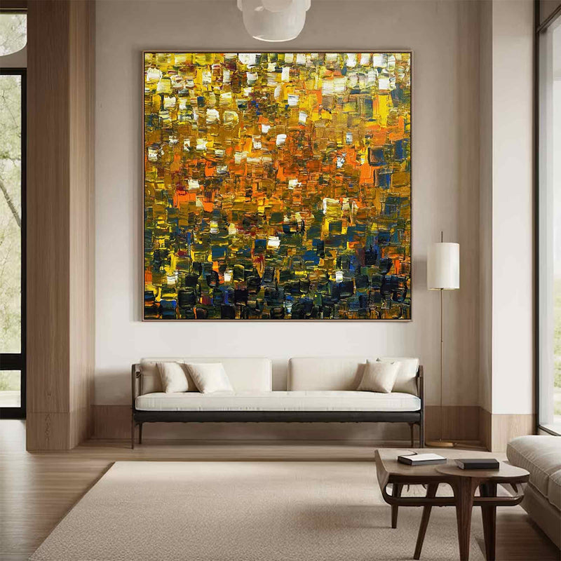 Jackson Pollock Style Painting Colorful Canvas Wall Art Colorful Abstract Art Modern Abstract Colorful Art