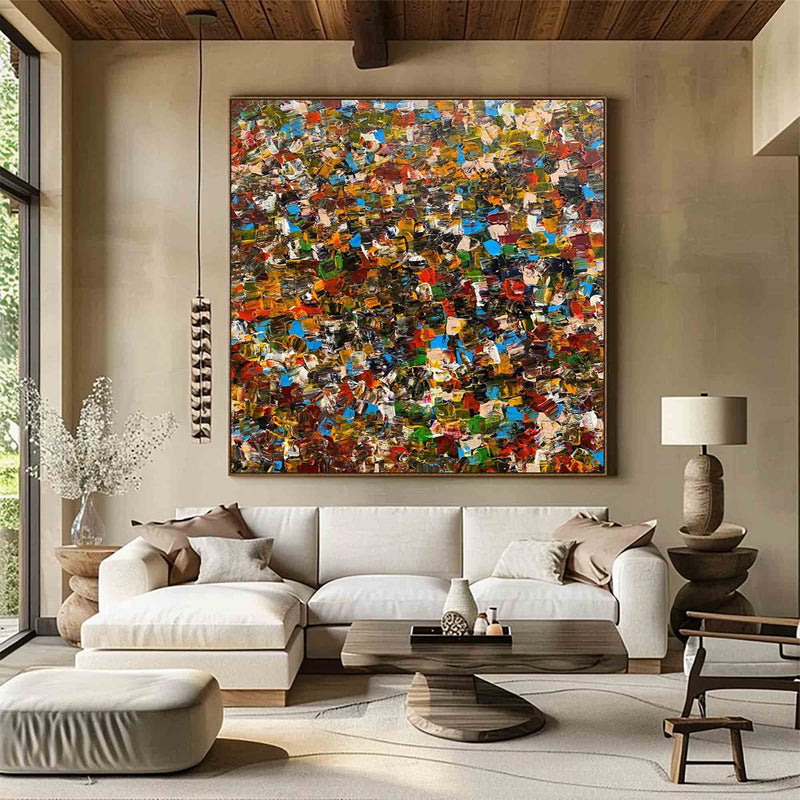 Abstract Colorful Texture Oil Painting on Canvas Colorful Abstract Art Modern Abstract Colorful Art