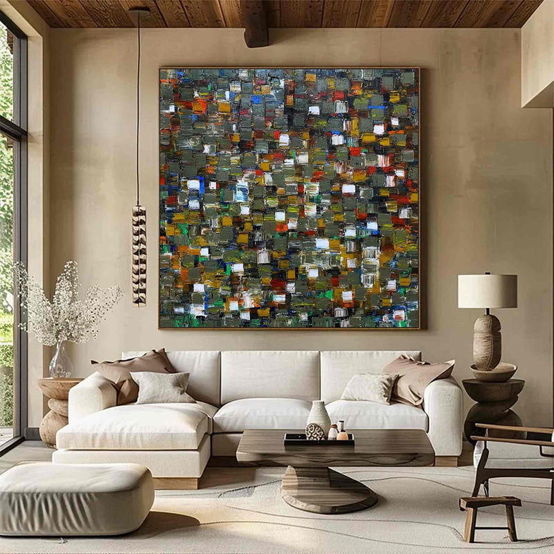 Abstract Colorful Texture Oil Painting on Canvas Colorful Abstract Art Modern Abstract Colorful Art