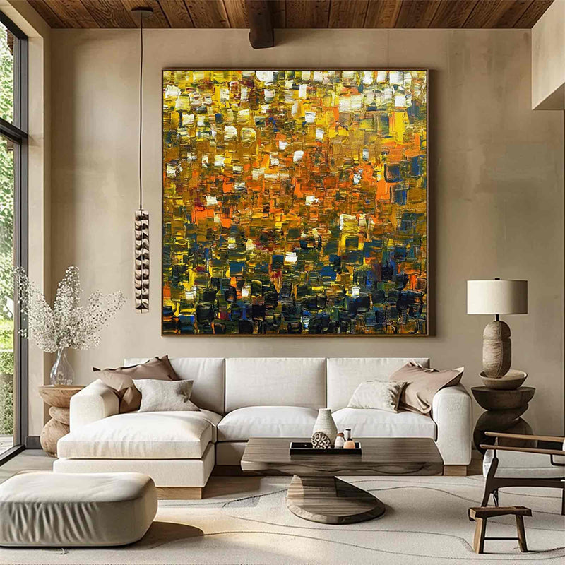 Jackson Pollock Style Painting Colorful Canvas Wall Art Colorful Abstract Art Modern Abstract Colorful Art