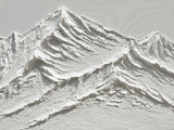 white Snow mountain painting white textured wall art white plaster art