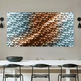 Blue Sculptured art Painting Wood carving wall art Art sculpture Textured Wall Decor Abstract 3D Textured Wall Art