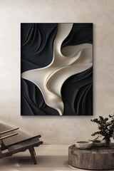 sculpture Textured Wall Decor Sculptured Wood Black Art Sculptured art Painting Geometric Wood Wall Art