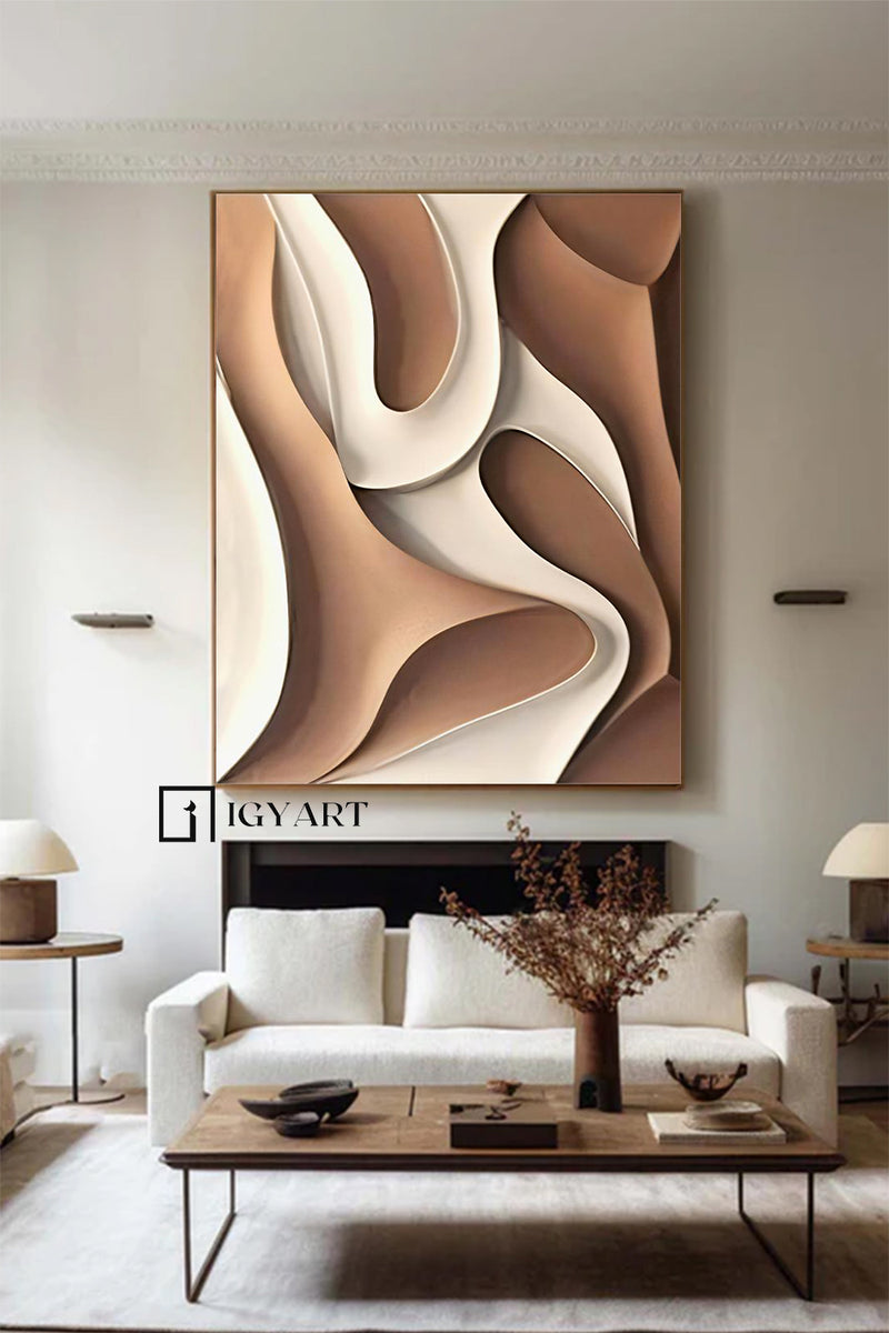 Reddish brown Textured Wall art brown Sculptured art Painting Wood carving wall art Customized colors