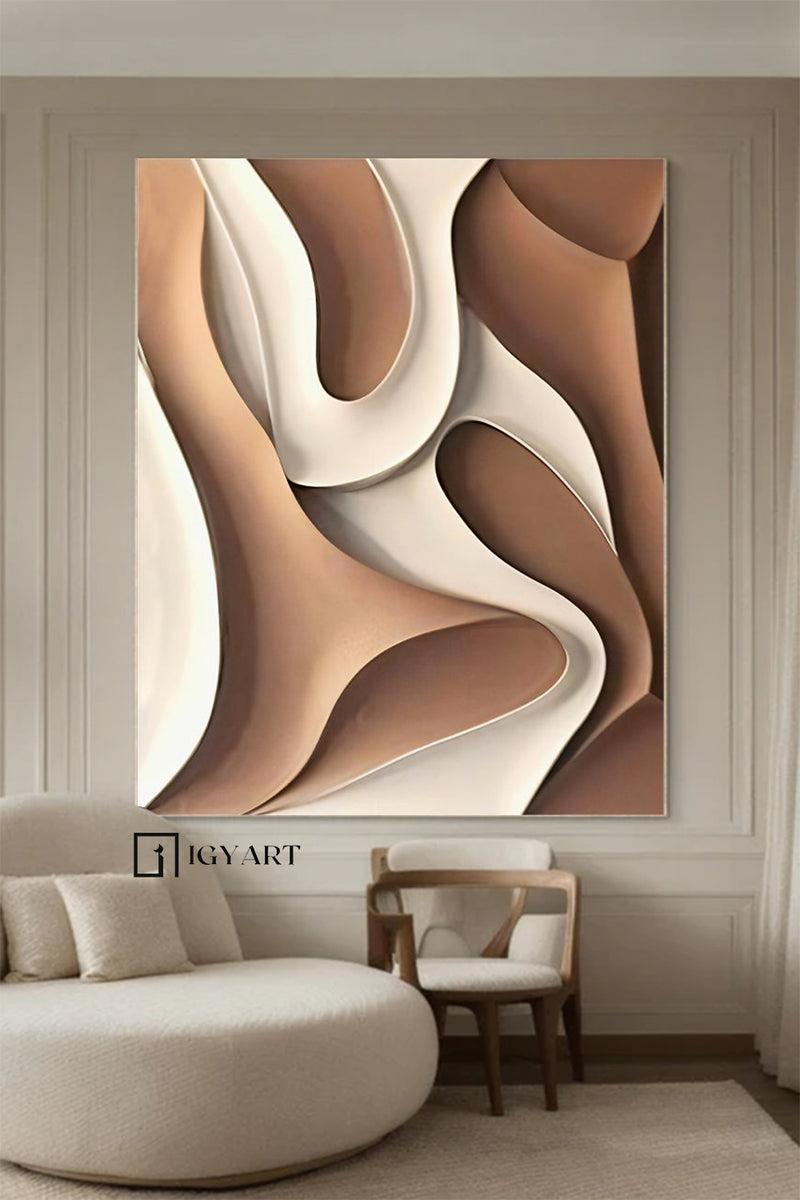 Reddish brown Textured Wall art brown Sculptured art Painting Wood carving wall art Customized colors