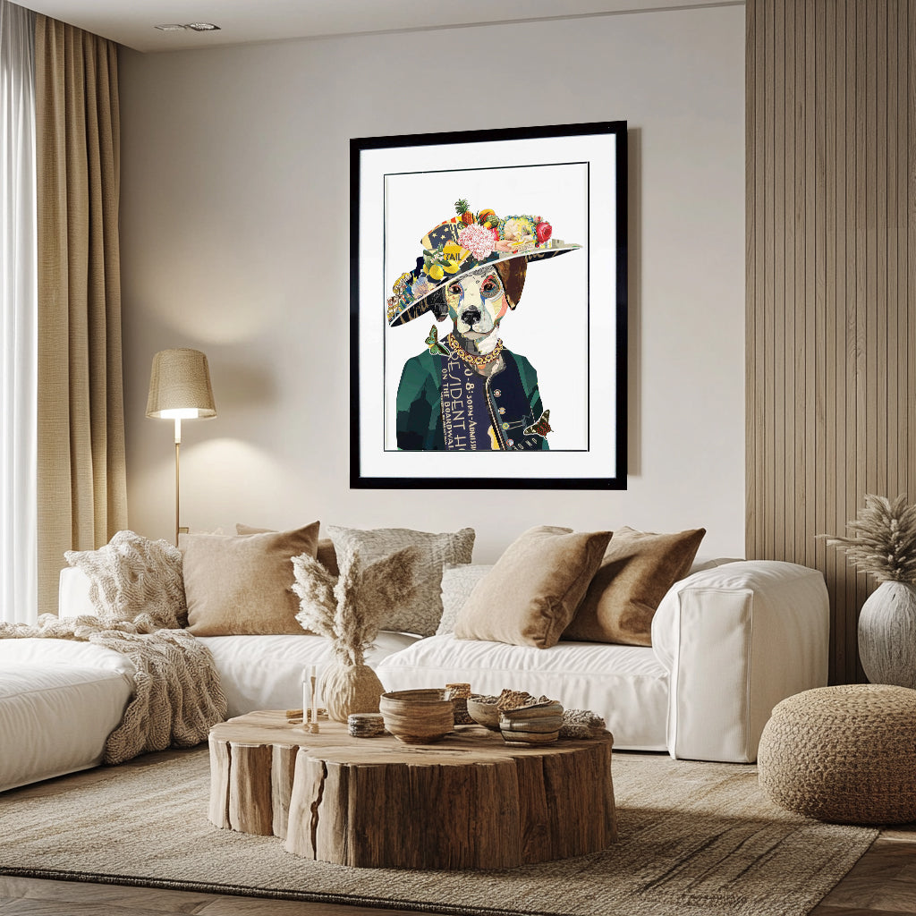 Pet Dog portraits regal pet portrait Wall Decor Pet Collage Wall Art