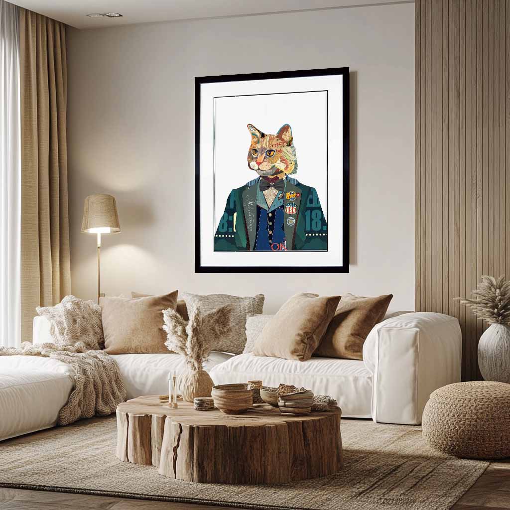Pet cat portraits Pet Aristocracy Wall Decor Collage Wall Art