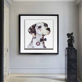 Collage art painting animal collage art children's room decor painting