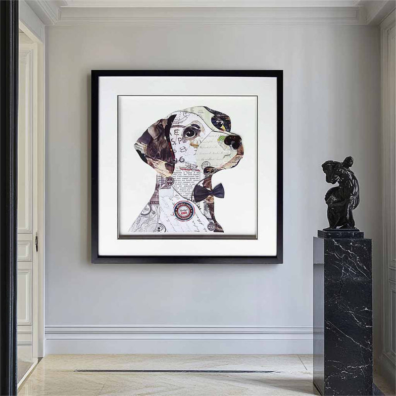 Collage art painting animal collage art children's room decor painting