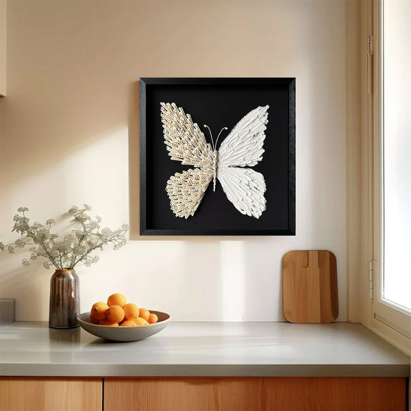 butterfly painting shell art decor butterfly wall art Shell decor painting