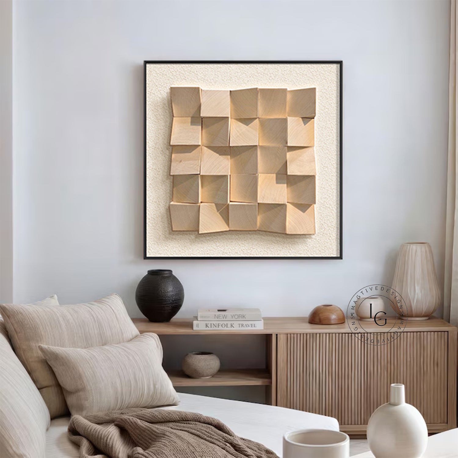 Original wood color wood wall Textured Art Wood collage decor painting