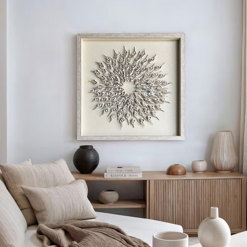 Shell wall decoration art solid decoration art shell texture wall art