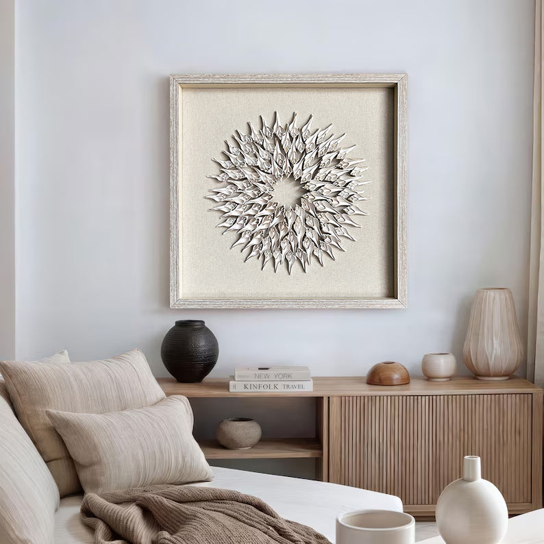 Shell painting,sea shell art shell ornaments,shell wall art,shell decor