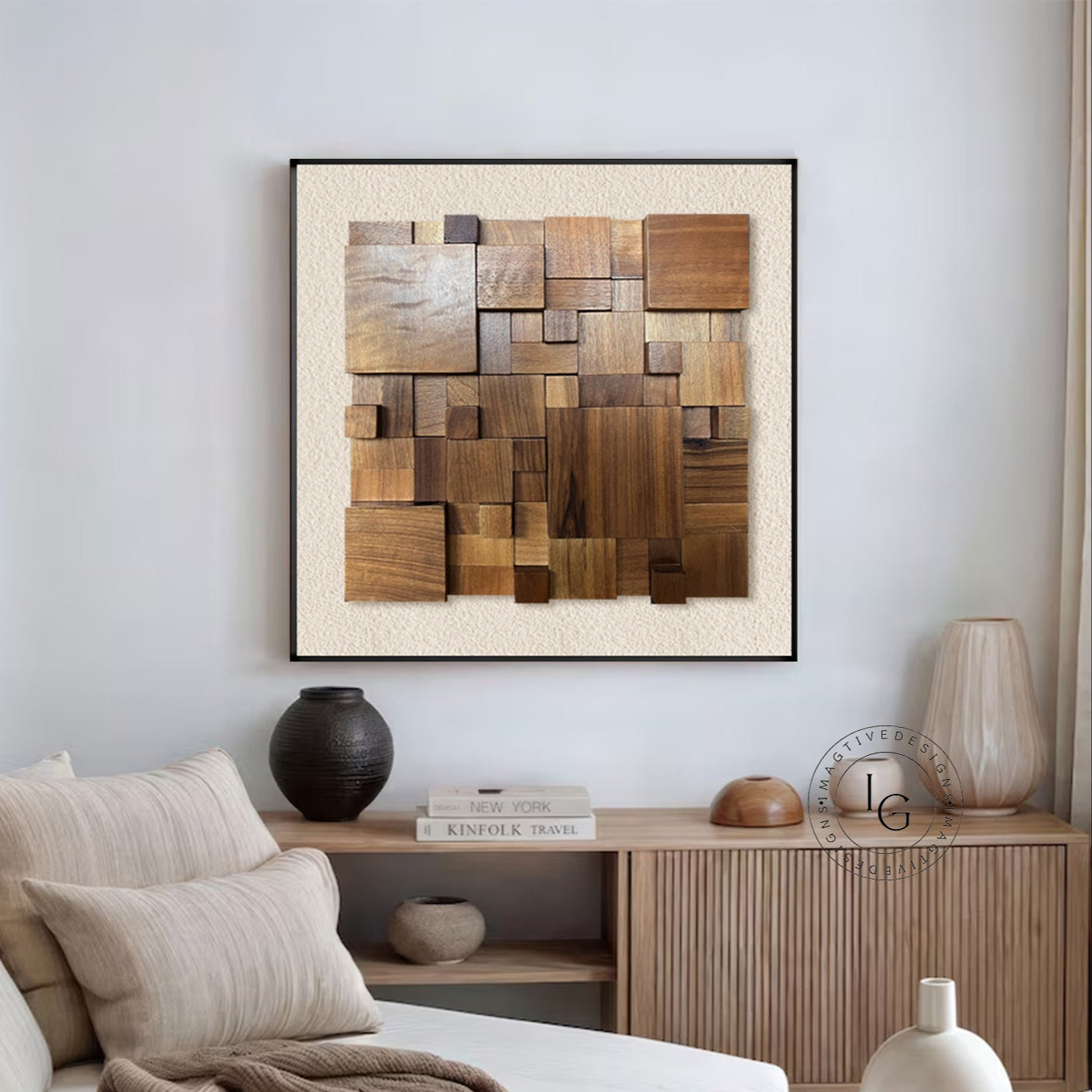 wood wall painting 3D Textured Wall Art Wood collage decor painting