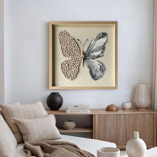 butterfly painting shell decor art butterfly wall art Shell decor painting