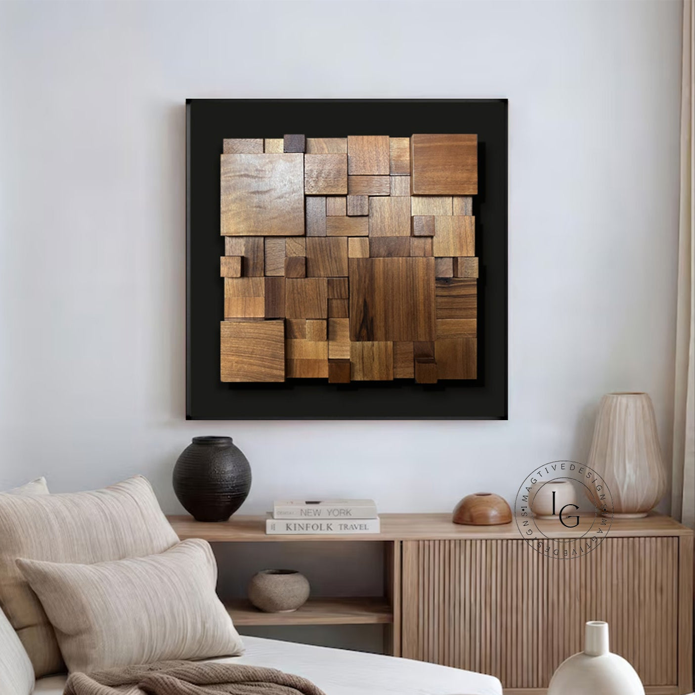 wood wall painting 3D Textured Wall Art Wood collage decor painting