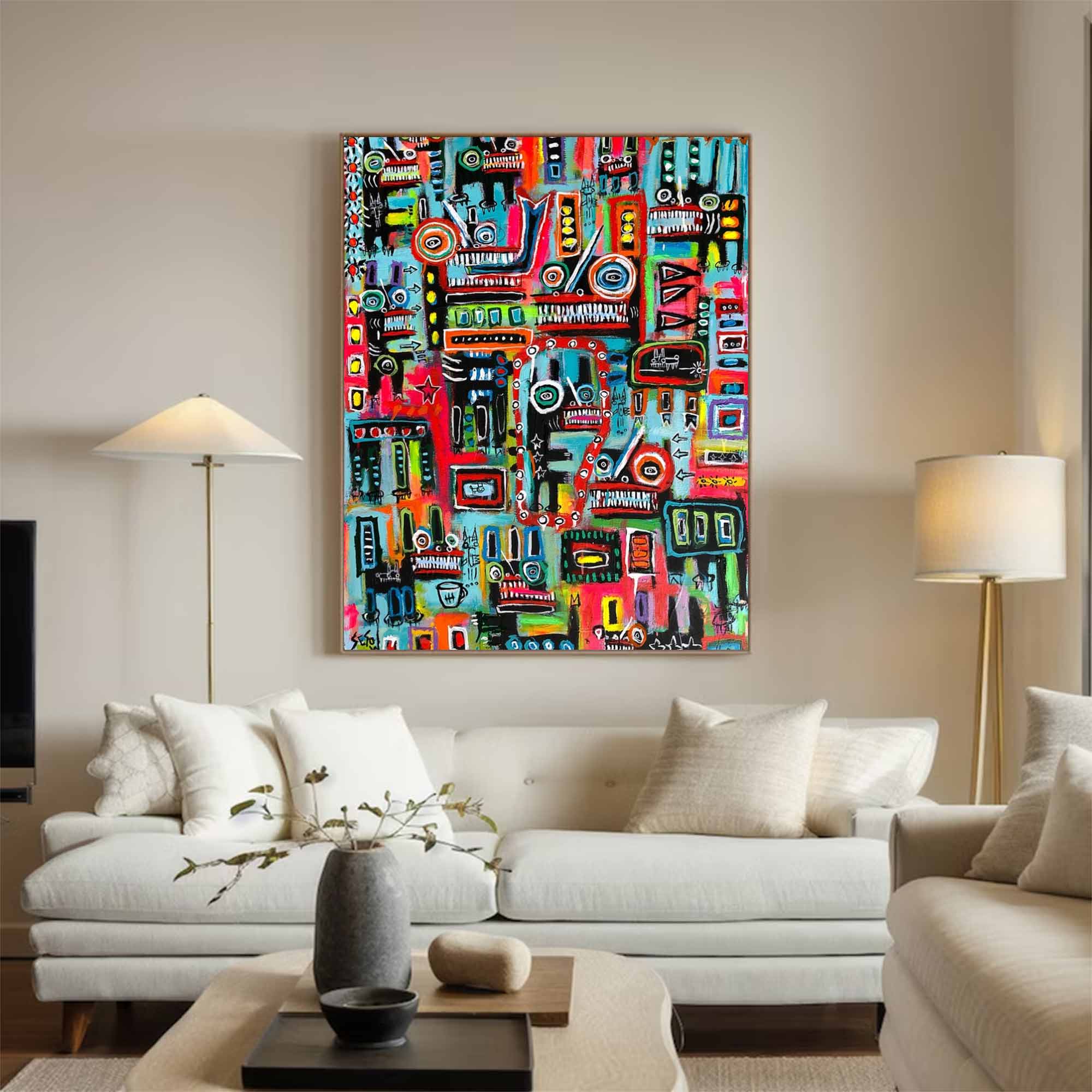Pop Abstract Art Abstract Graffiti Style Painting Modern Graffiti Art
