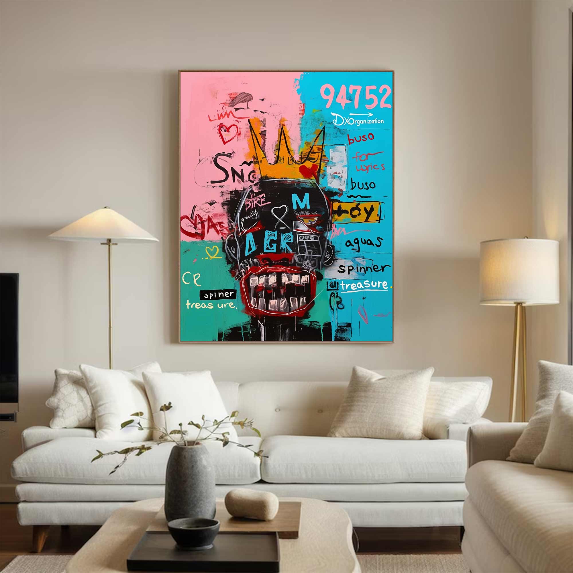 Colorful Pop Art Modern Graffiti Style Art Colorful Modern Art Canvas