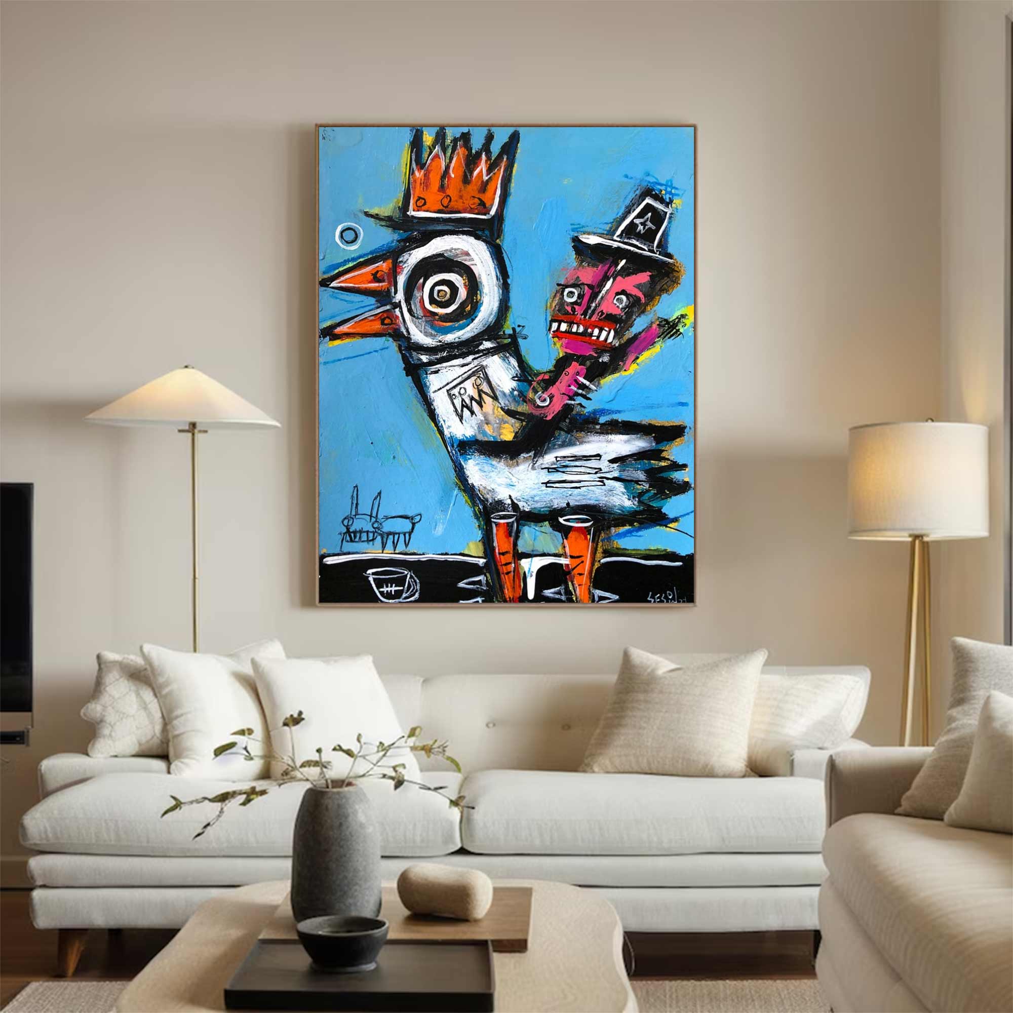 Colorful Modern Art Canvas Colorful Pop Art Modern Graffiti Style Art 