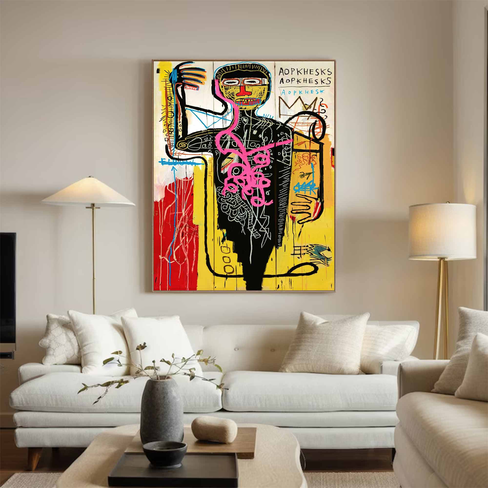 street graffiti art,vibrant colorful style of Basquiat art,Pop art