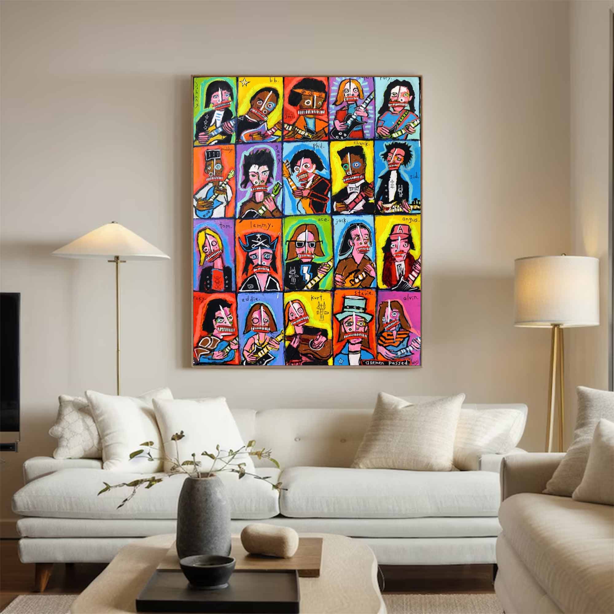 Abstract Graffiti Style Portrait Painting Pop Art Presidents Wall Art