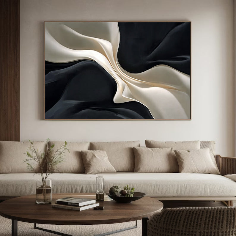 Black white wood texture wall decor painting wood sculpture wall art