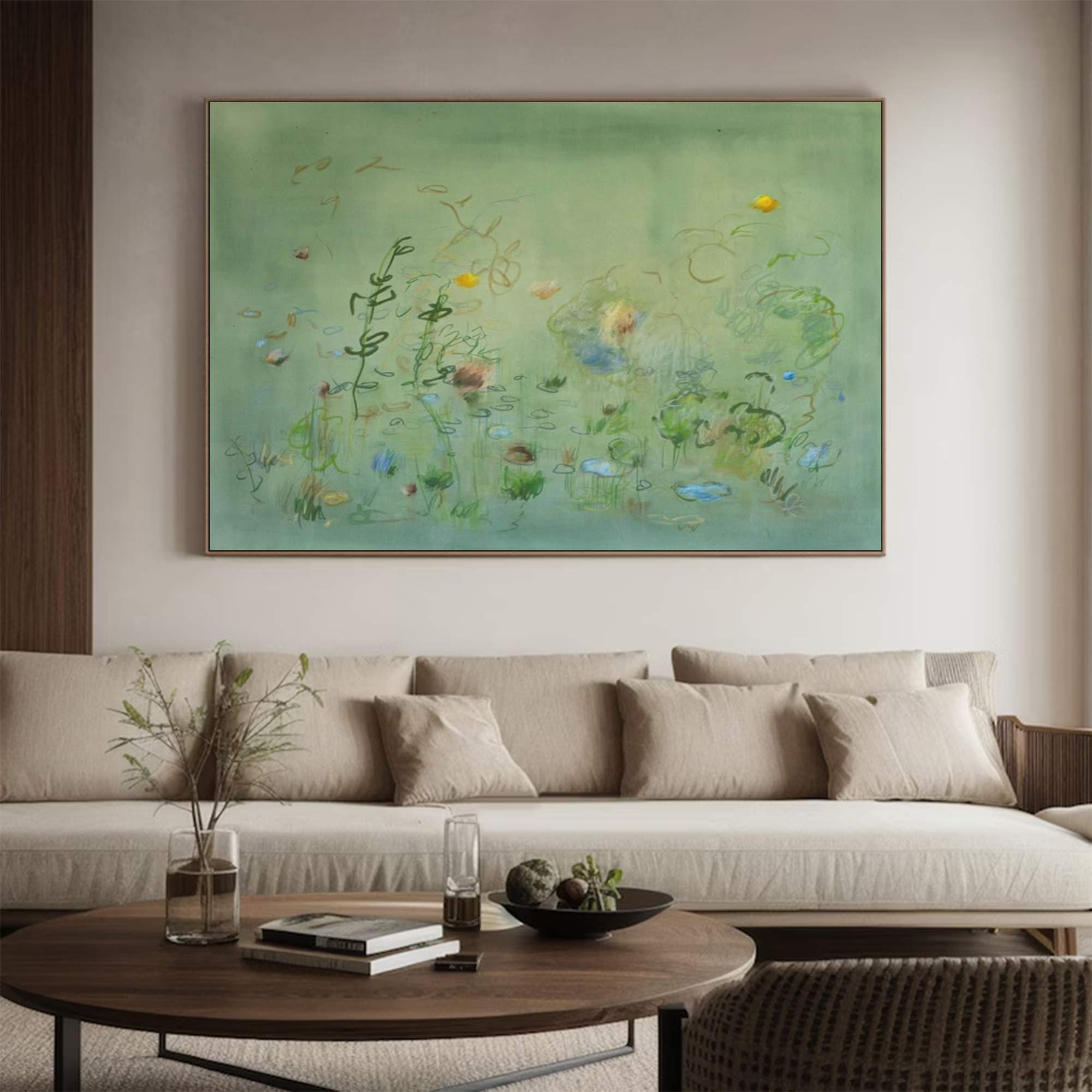 green flower painting Green plant painting, green graffiti art