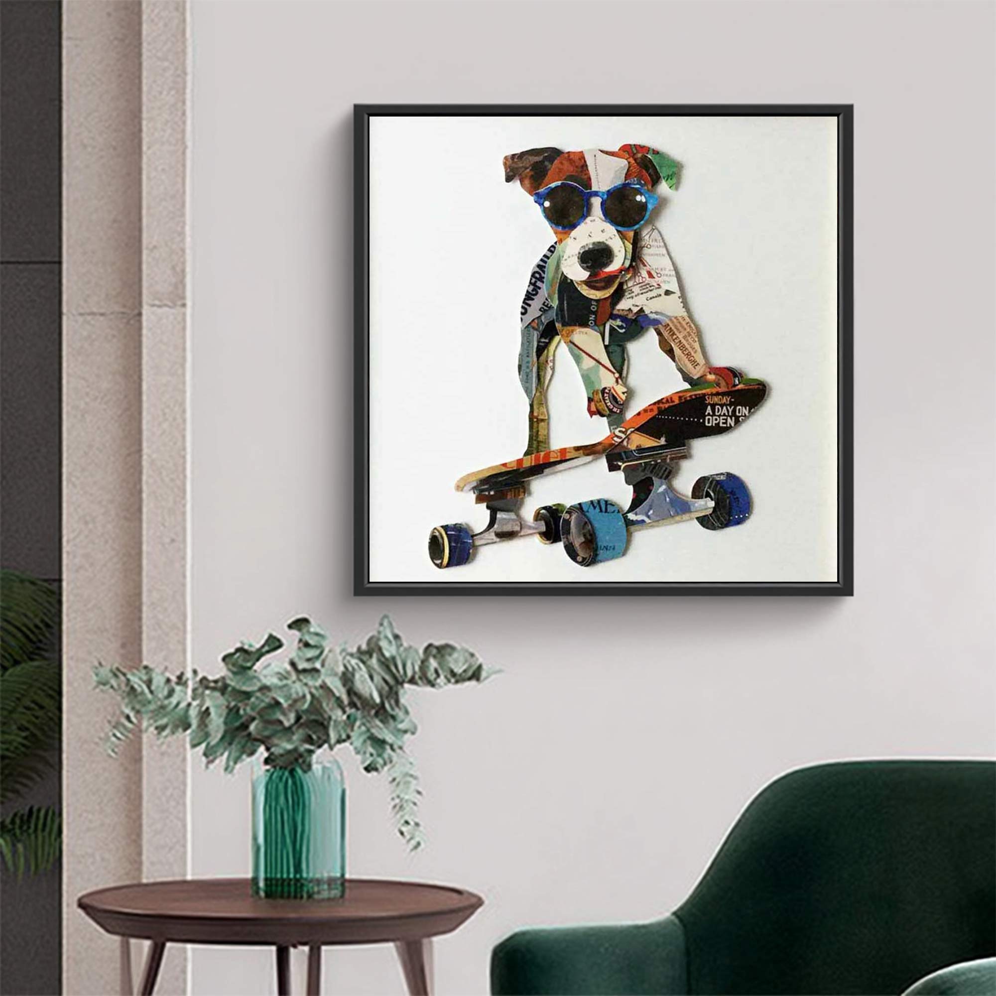 Pet Dog Collage art painting Pet Dog collage art Pet Dog painting