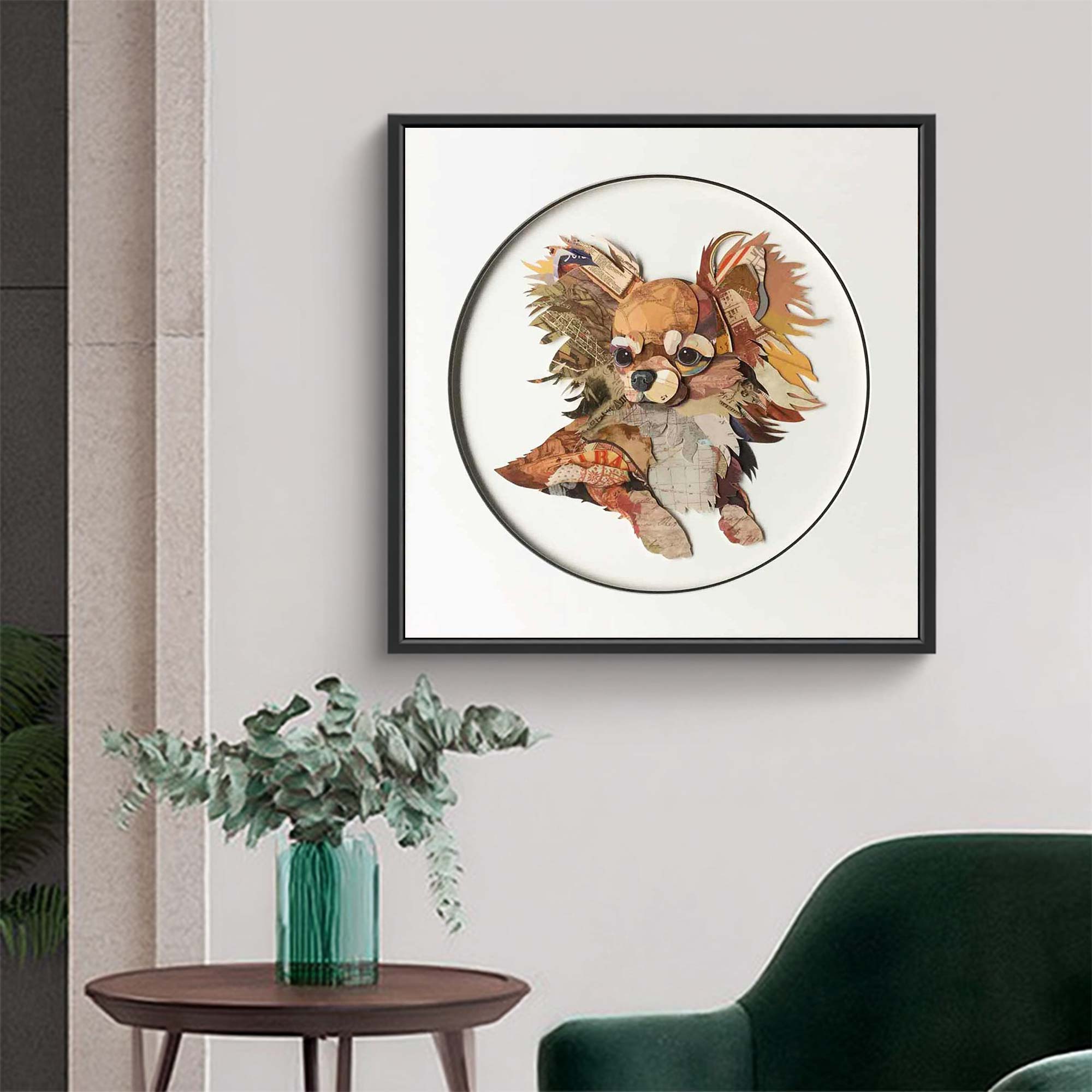 Pet Dog Collage art painting Pet Dog collage art Pet Dog painting