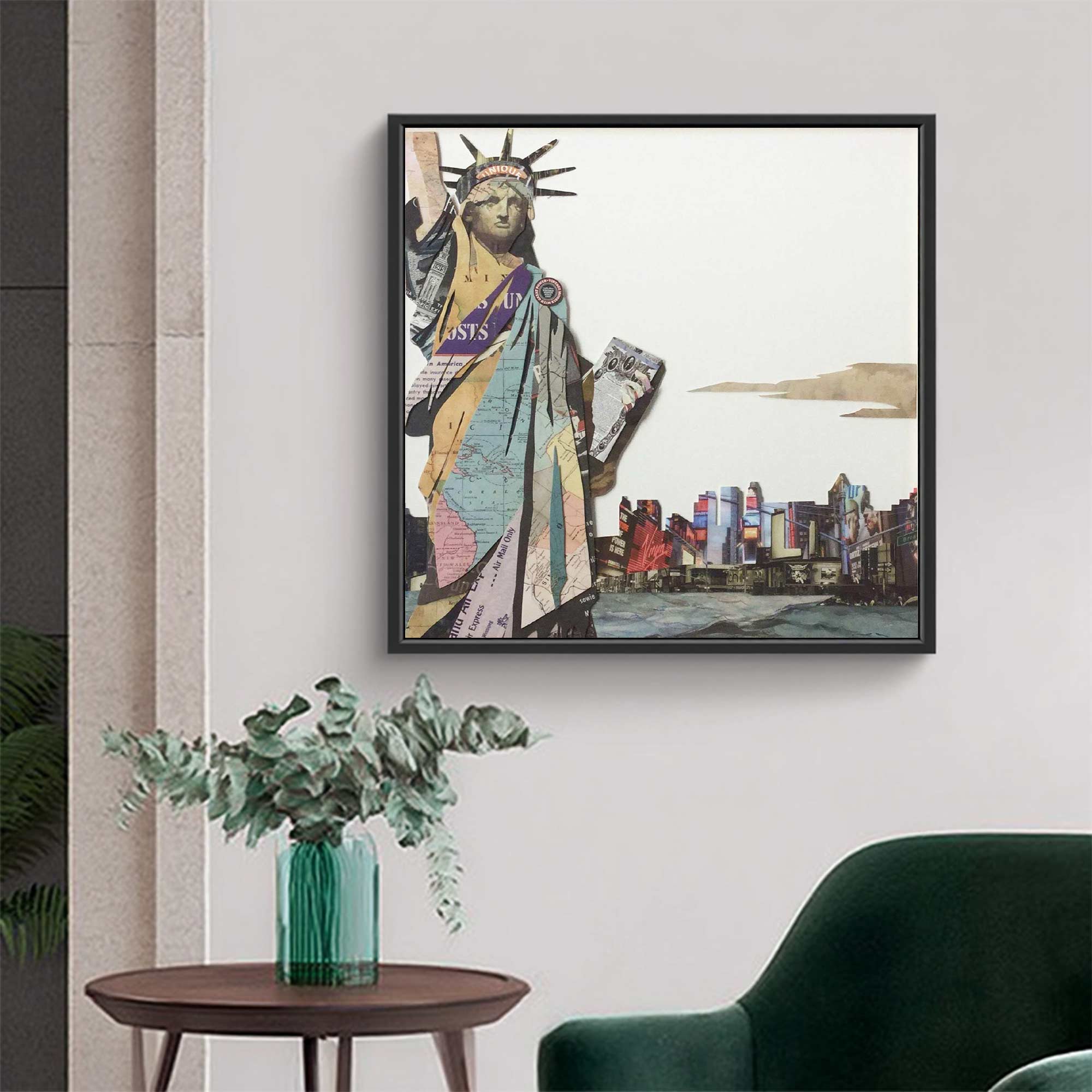 Statue of Liberty Collage art painting Statue of Liberty painting