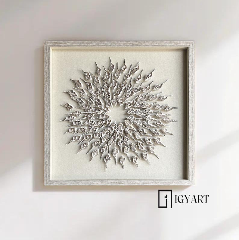 Shell wall decoration art solid decoration art shell texture wall art