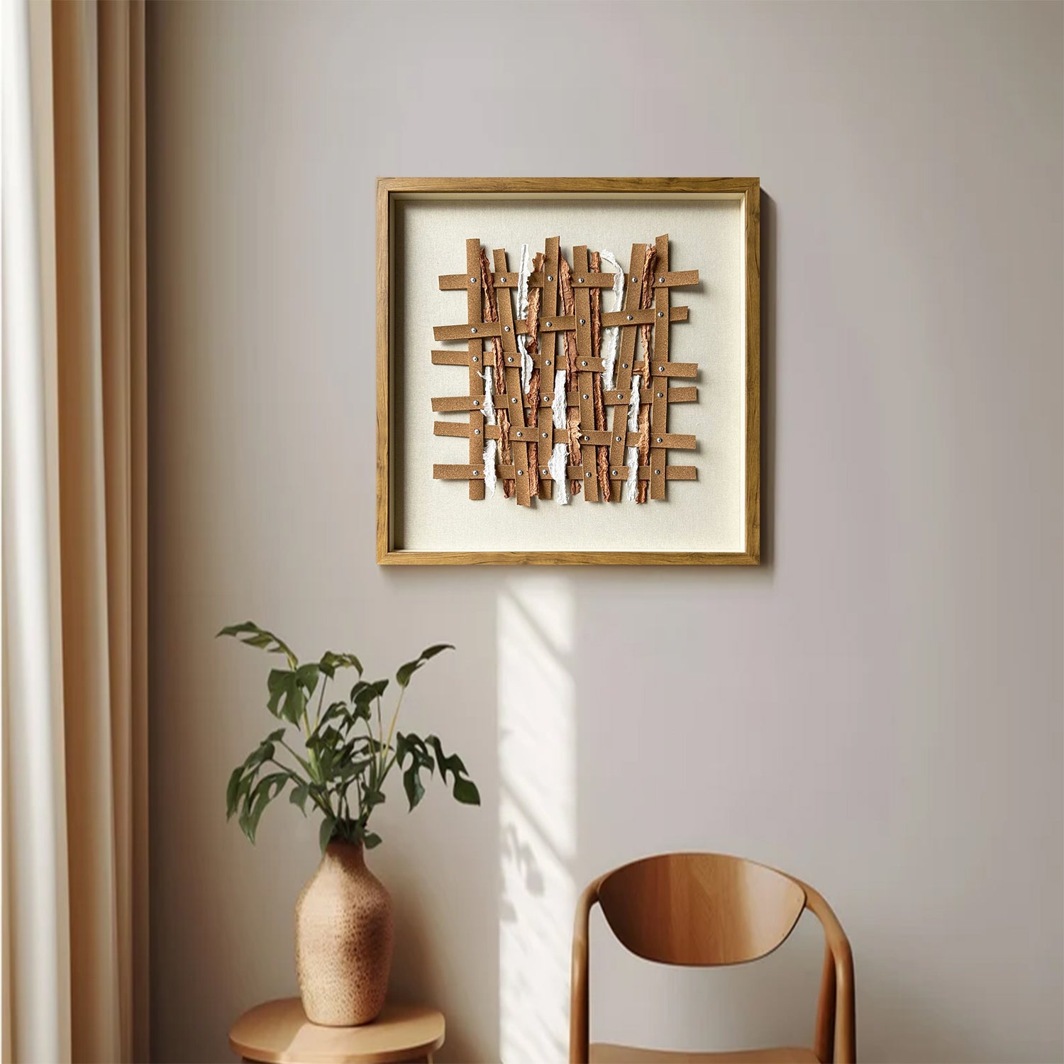 brown texture wall art brown abstract art leather wall decor painting