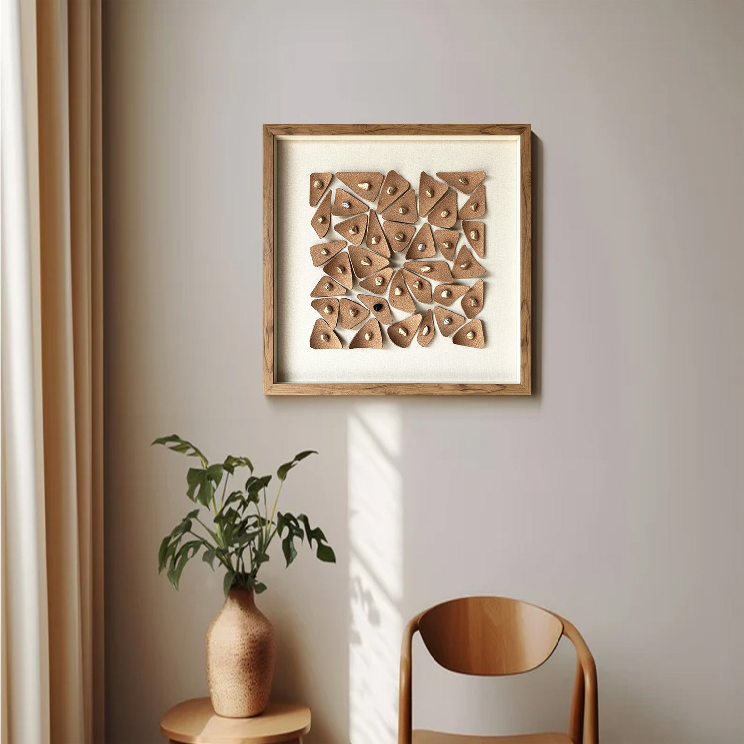stone decor painting Real wall decor art leather wall decor painting