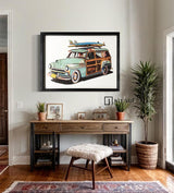 Collage art painting Car Collage Art children's room decor painting