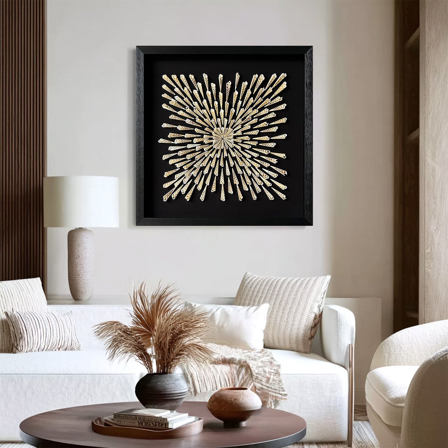 sea shell ornaments Shell painting shell wall art Conch decor painting