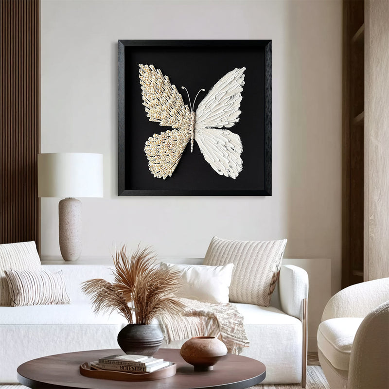 butterfly painting shell art decor butterfly wall art Shell decor painting