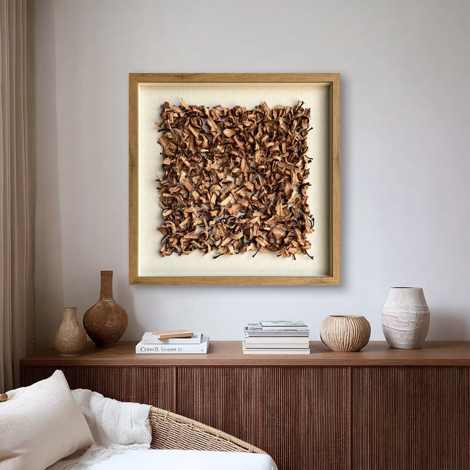 Installation Art painting brown texture wall art sculpture wall art