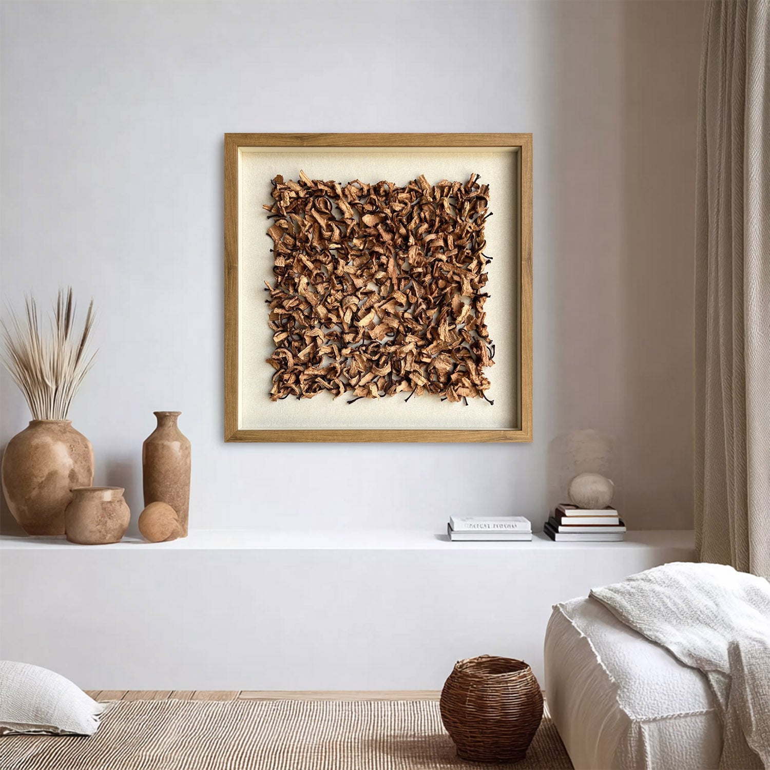 Installation Art painting brown texture wall art sculpture wall art