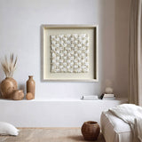 White texture wall decor Installation Art painting sculpture wall art 