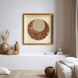 Installation Art painting brown texture wall art sculpture wall art 
