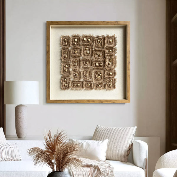 stone decor painting Real wall decor art Stone linen decor painting