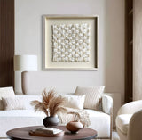 White texture wall decor Installation Art painting sculpture wall art 