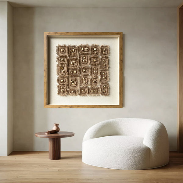 stone decor painting Real wall decor art Stone linen decor painting