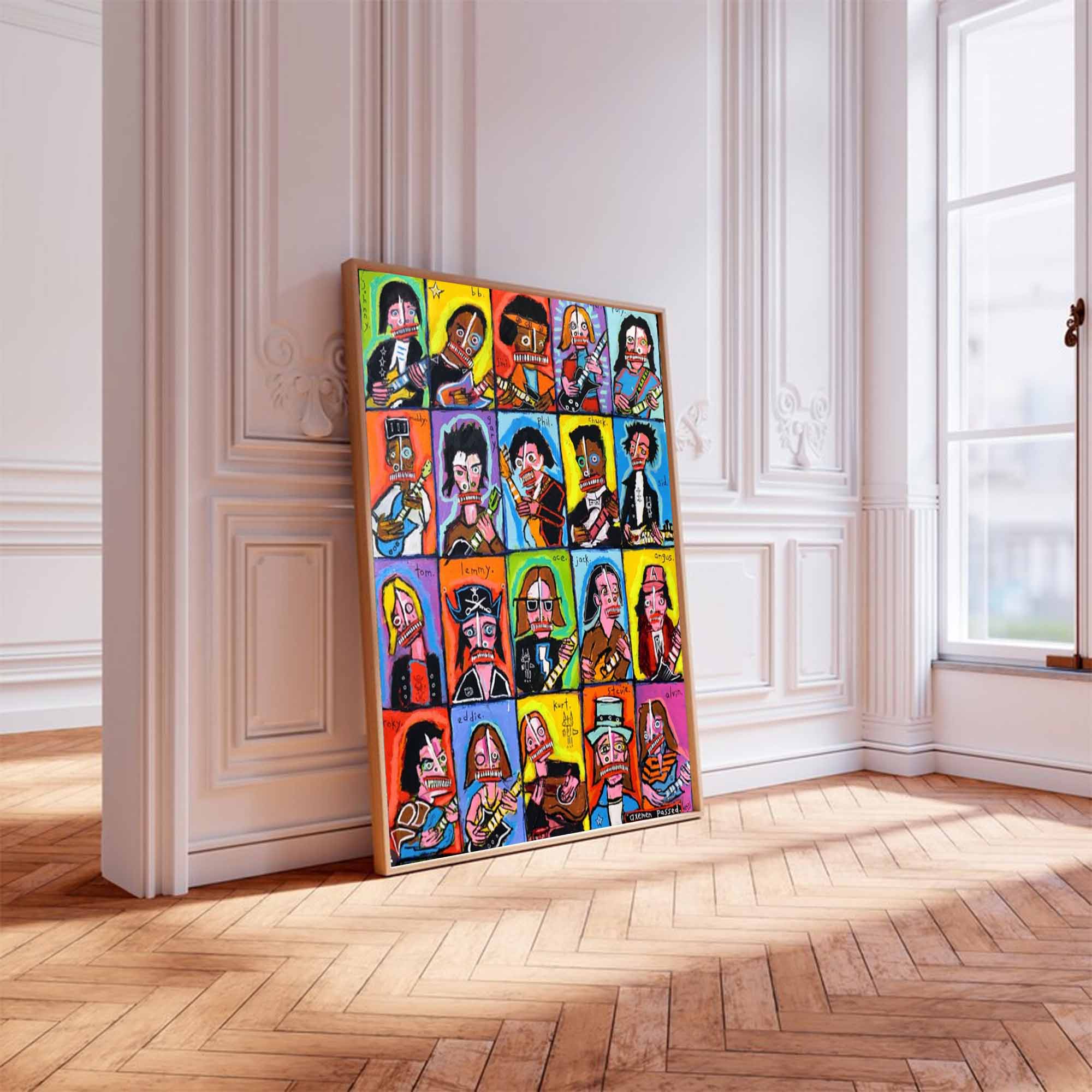 Abstract Graffiti Style Portrait Painting Pop Art Presidents Wall Art
