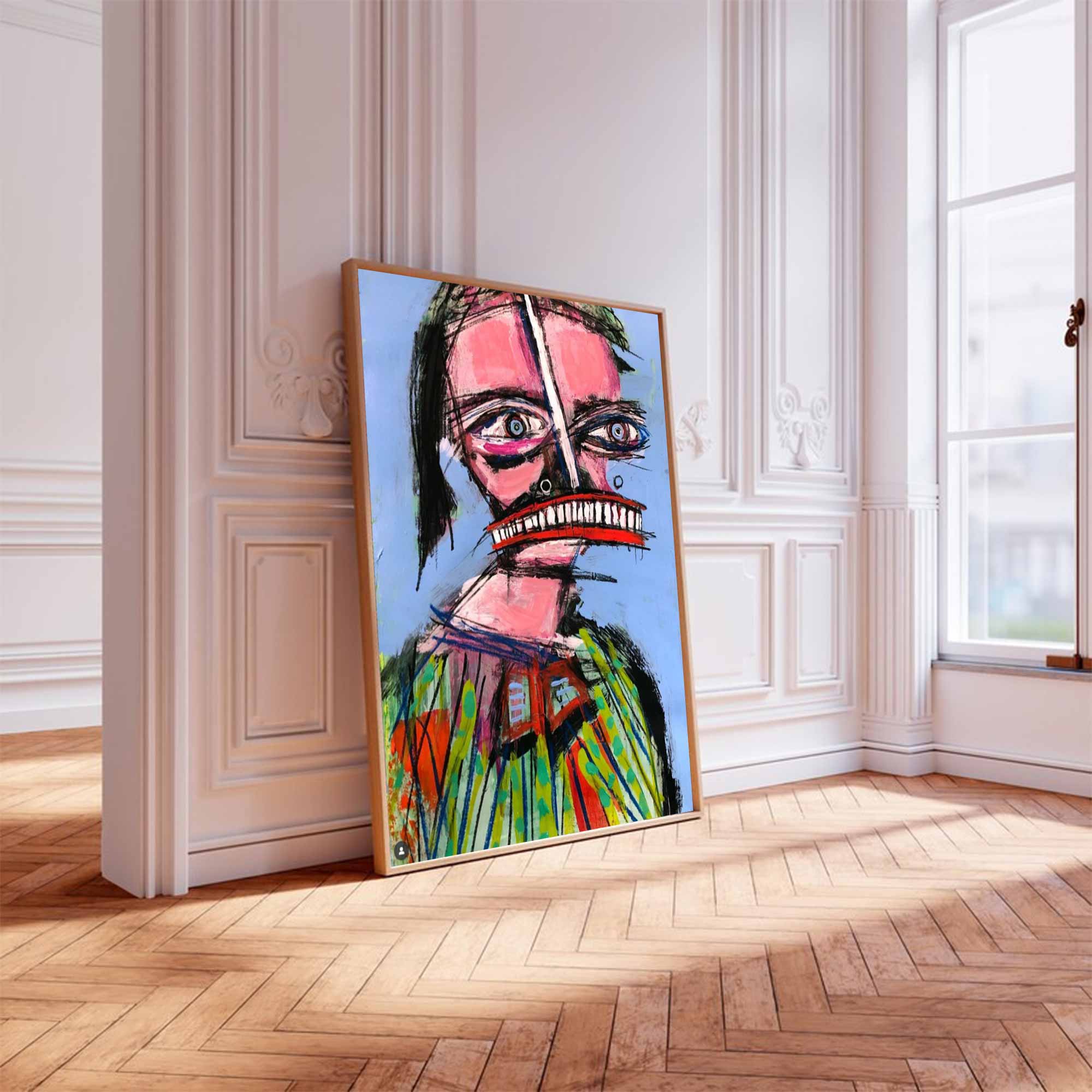 Colorful Modern Art Canvas Colorful Pop Art Modern Graffiti Style Art 